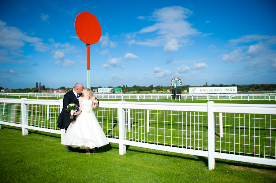 Wedding photography at Sandown Park, Surrey